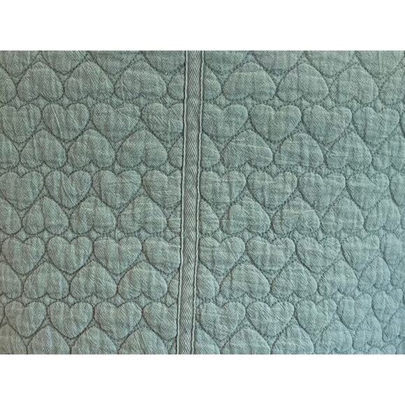 Blank NYC Sage Green Quilted Jacket Heart Pattern Drop Shoulder Relaxed Fit M - Picture 6 of 14
